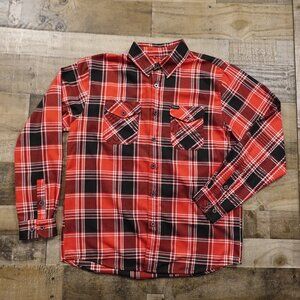 Dixxon Flannel Company Snap-On Plaid Flannel Shirt Men’s Large Red Black
